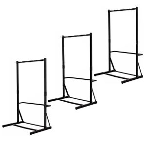 3X Support à vélo autoportant pour 5 vélos acier 117 x 91,5 x 205,5 cm RI98 noir