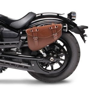 Sacoche compatible avec Triumph Bonneville Bobber / brown Craftride Arizona 3Ltr gauche en marron