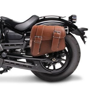 Sacoche compatible avec Royal Enfield Interceptor 650 Montana Craftride 8Ltr gauche en marron