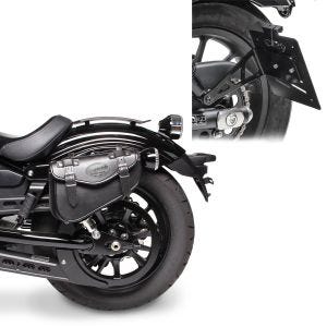 Set Satteltasche + Kennzeichenhalter seitlich L für Honda Rebel 500 17-21 Craftride links_1