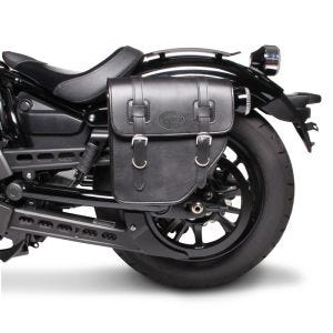 Motorrad Satteltasche links Craftride Texas 10Ltr Seitentasche für Chopper schwarz_1