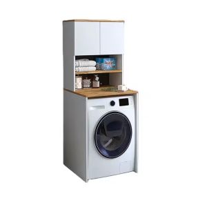 Armoire pour lave-linge Divit WS1 avec portes en chêne blanc 65cm x 60cm x 184cm
