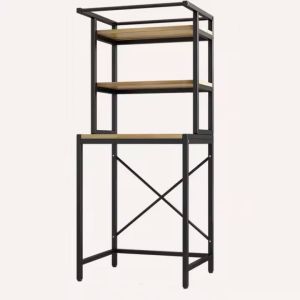 Étagère machine à laver Divit WR2 Armoire pour lave-linge en noir 69cm x 60cm x 177 cm