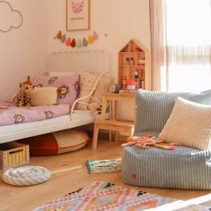 Kindersessel Divit KS4 Sitzsack Kinder Cord Mint DPL1