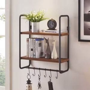 Wandregal Divit WD6 Hängeregal Metallregal schwarz DPL1
