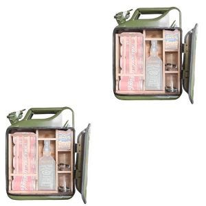 Set 2x Minibar en bidon d'essence design MF1 Divit étagère bar / rangement