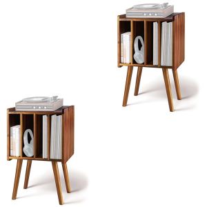 Set 2x Schrank passend für Vinylplatten VP1 Divit Plattenspieler Schrank Holzoptik