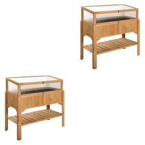 Set 2x Jardinière surélevée compatible avec fleurs et fines herbes HB92 Divit