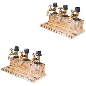 Set 2x Likörspender Divit LS10 Spirituosenspender passend für 3 Flaschen und Zapfhahn NEW