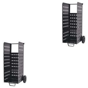 Set 2x Kaminholzwagen 55 x 45 x 104cm Divit Feuerholzregal Stahl Kaminzubehör RE42 schwarz