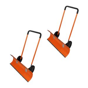 Set 2x Pelle à neige à roulettes RS21 déneigeuse pelle à neige orange Divit