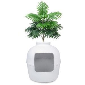 Bac à litière compatible avec chat avec plante artificielle Divit KK16 plantes toilette compatible avec chat DPL1