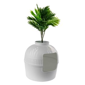 Bac à litière compatible avec chat avec plante artificielle Divit KK16 plantes toilette compatible avec chat DPL3