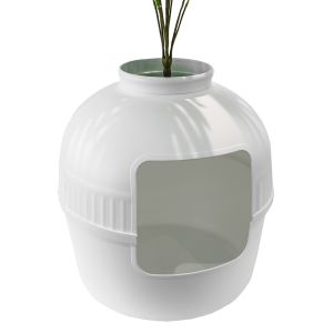 Bac à litière compatible avec chat avec plante artificielle Divit KK16 plantes toilette compatible avec chat DPL5