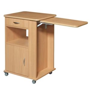 Table de chevet pour lit de soins, table d'appoint, table de lit avec plateau Divit NT2