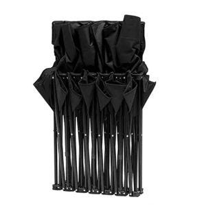 Banc de jardin pliant Divit SR10 chaise de jardin compatible avec 6 personnes noir DPL1