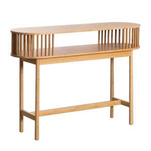 Table console bambou SR91 Divit table d'appoint console avec 2 étagères NEW