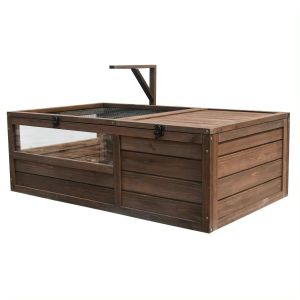 Enclos compatible avec tortues résistant aux intempéries 97 x 57 x 51 cm bois BF31