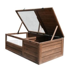 Enclos compatible avec tortues résistant aux intempéries 97 x 57 x 51 cm bois BF31 DPL1
