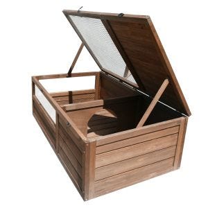 Enclos compatible avec tortues résistant aux intempéries 97 x 57 x 51 cm bois BF31 DPL2