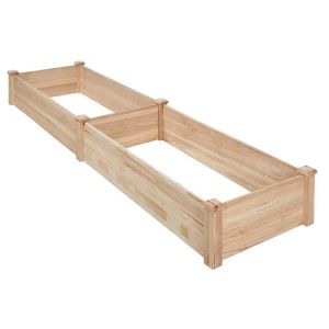 Jardinière surélevée en bois 239 x 62 x 25 cm Facile à monter BF38 DPL1