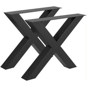 Tischbeine Metall Divit XU27 Tischkufen Tischgestell X-förmig 40 x 39,5 cm schwarz