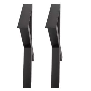 Tischbeine Metall Divit XU27 Tischkufen Tischgestell X-förmig 40 x 39,5 cm schwarz DPL1