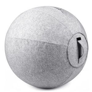 Sitzball mit Bezug Divit FM43 Gymnastikball 55 cm Durchmesser grau