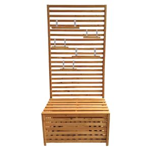 Gartentruhe mit Regalen Divit GR1 Gartenbank Pflanzregal