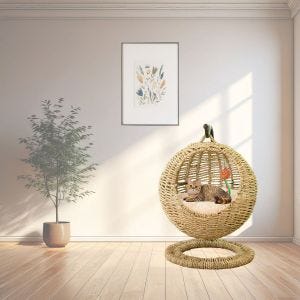 Panier pour chats KK11 Panier pour animaux domestiques suspendu tressé DPL2