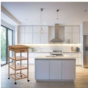 Chariot de cuisine KW13 Étagère de cuisine Rangement cuisine bois DPL1