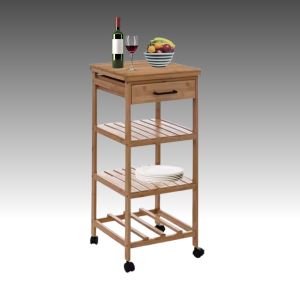 Chariot de cuisine KW13 Étagère de cuisine Rangement cuisine bois DPL2
