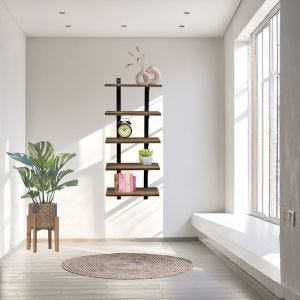 Étagère de salle de bain suspendue BR13 Étagère de salle de bain murale en bois DPL2