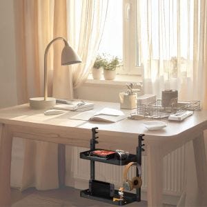 Étagère à pince Rangement bureau SO18 Organiseur de bureau 2 niveaux DPL1
