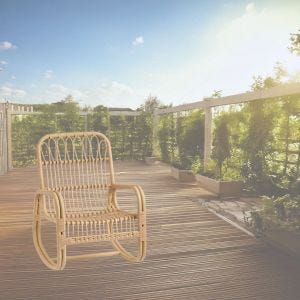 Schaukelstuhl Rattan SR24 Rattanstuhl Wohnzimmersessel DPL2