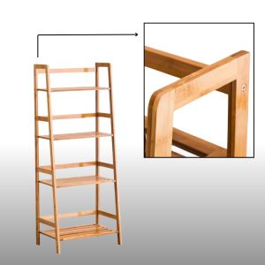Bibliothèque BR26 Étagère sur pied 120cm Étagère de salon en bois DPL1