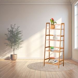 Bibliothèque BR26 Étagère sur pied 120cm Étagère de salon en bois DPL2