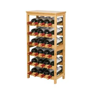 Casier à vin 6 niveaux WR8 Rangement pour le vin Porte-vin en bois