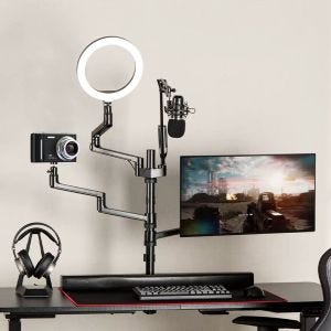 Support de bureau 4 en 1 SH23 réglable Support de streaming en direct DPL1