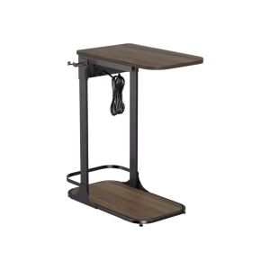 Table d'appoint moderne BT25 avec port USB Table de nuit en forme de C