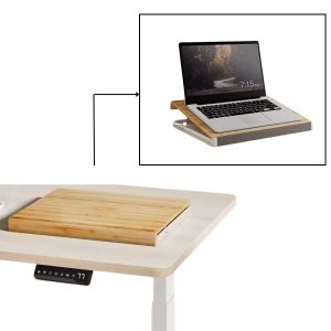 2-in-1 Laptop Stand LS28 Boîte pour ordinateur portable avec compartiments bambou DPL1