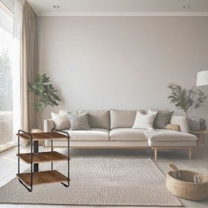 Étagère avec organiseur de câbles RK28 Étagère sur pied à 3 niveaux avec rangement de câbles DPL1