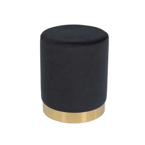 Stoffhocker SH14 Sitzhocker Beistellhocker schwarz