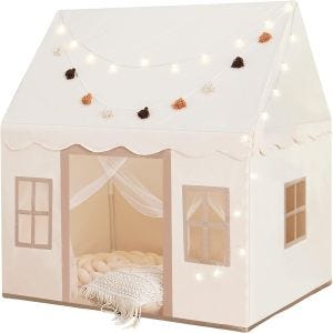 Kinderzelt Divit GI61 Spielzelt 132 x 90 x 132 cm mit Tragetasche weiß