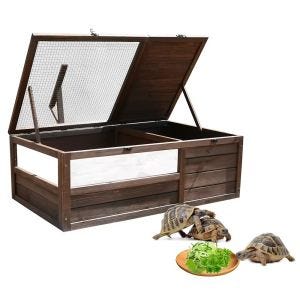 Enclos pour tortues BF31 maison pour tortues en bois 97 x 57 x 51 cm résistant aux intempéries DPL3