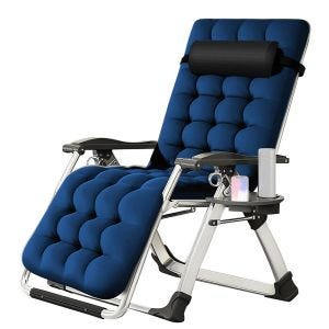 Chaise longue jarding Divit SR11 Transat jardin pliable fauteuil de jardin bleu