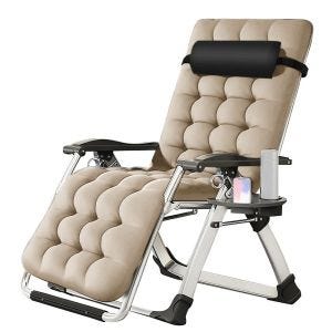 Chaise longue jarding Divit SR11 Transat jardin pliable fauteuil de jardin beige