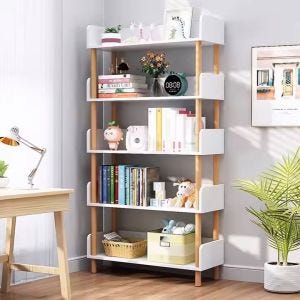 Bibliothèque Divit BR6 bibliothèque ouverte blanc 140cm DPL3