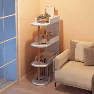 Bibliothèque Divit BR8 Étagère sur pied Étagère en niche blanc H:102cm DPL1
