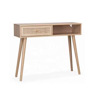 Table console Divit KT5 table d'appoint bois 100cm x 81cm x 30cm